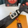 Louis Vuitton Automatic Buckle Belt, Genuine Cowhide, Top-Quality Business Formal Belt with LV Stainless Steel Hardware, 3.5 cm Width