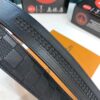 Louis Vuitton Automatic Buckle Belt, Genuine Cowhide, Top-Quality Business Formal Belt with LV Stainless Steel Hardware, 3.5 cm Width