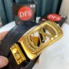 Louis Vuitton Automatic Buckle Belt, Top-Quality Genuine Leather, Imported Full-Grain Calfskin with Refined Grain Texture, 3.5cm Width, Smooth Slide Mechanism, Stainless Steel LV Hardware