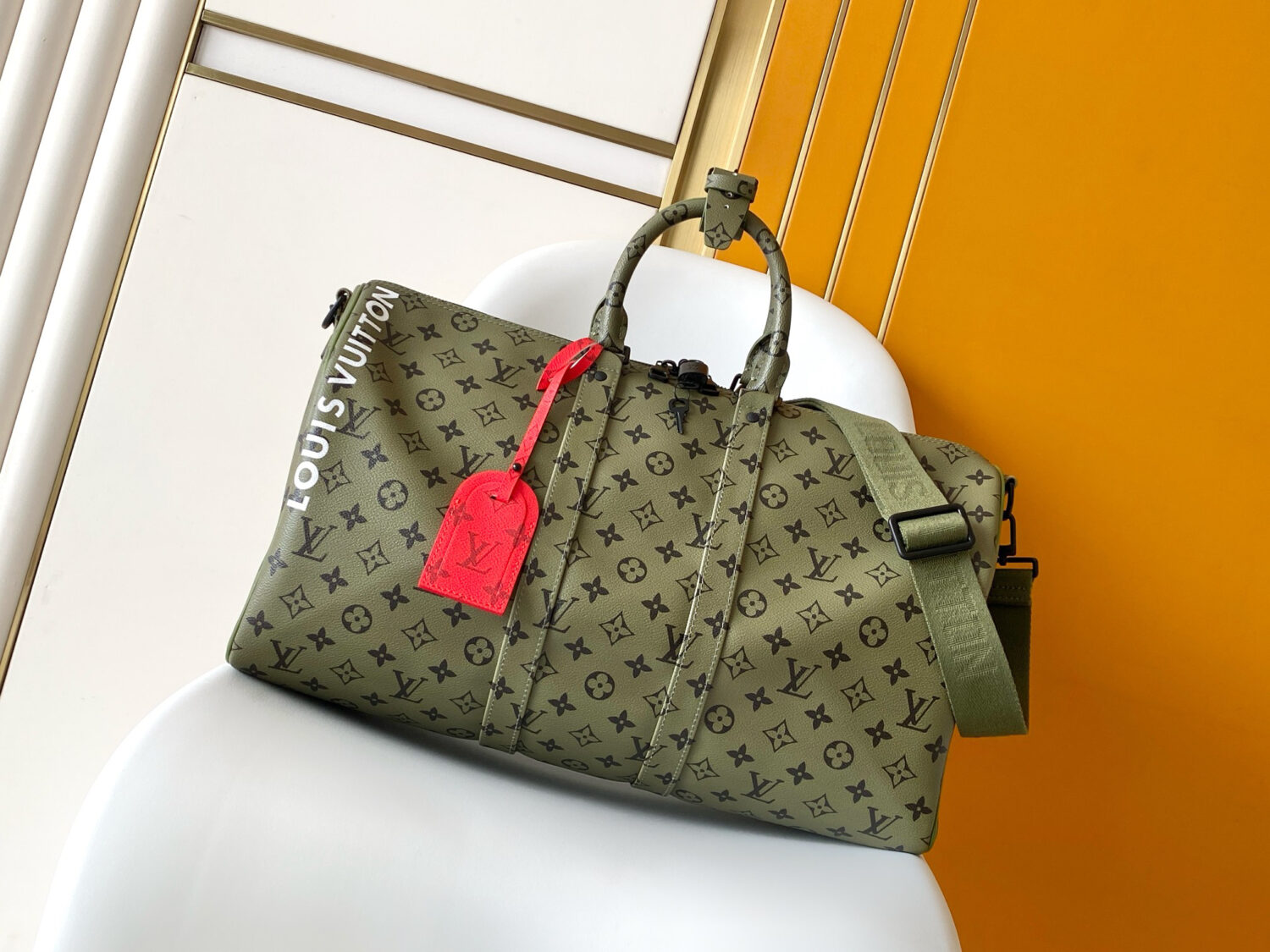 Louis Vuitton This Keepall Bandoulière 45 travel bag is part of the Monogram Tones collection.