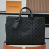 Louis Vuitton This Sac Plat 24H bag is crafted from Monogram-embossed Taurillon leather.