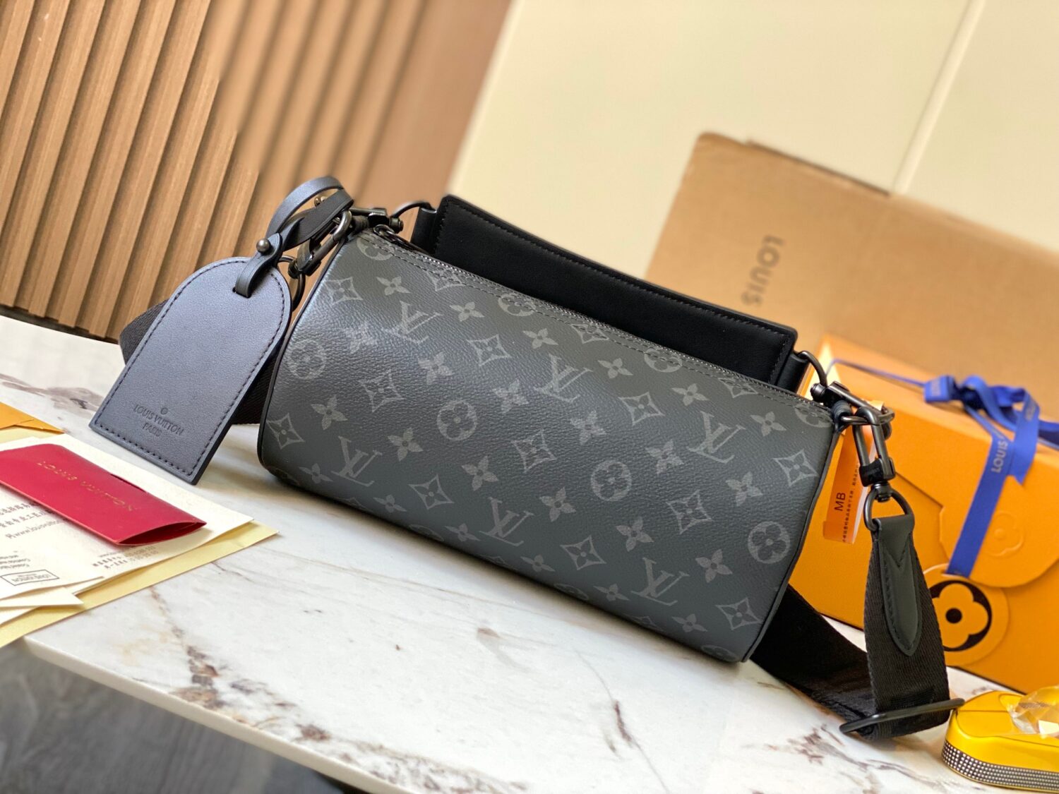 Louis Vuitton SOFT POLOCHON Small Bag M46796 – Black Monogram