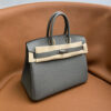 Birkin Platinum 25cm, original imported Togo leather, [Rainy Gray], silver hardware.