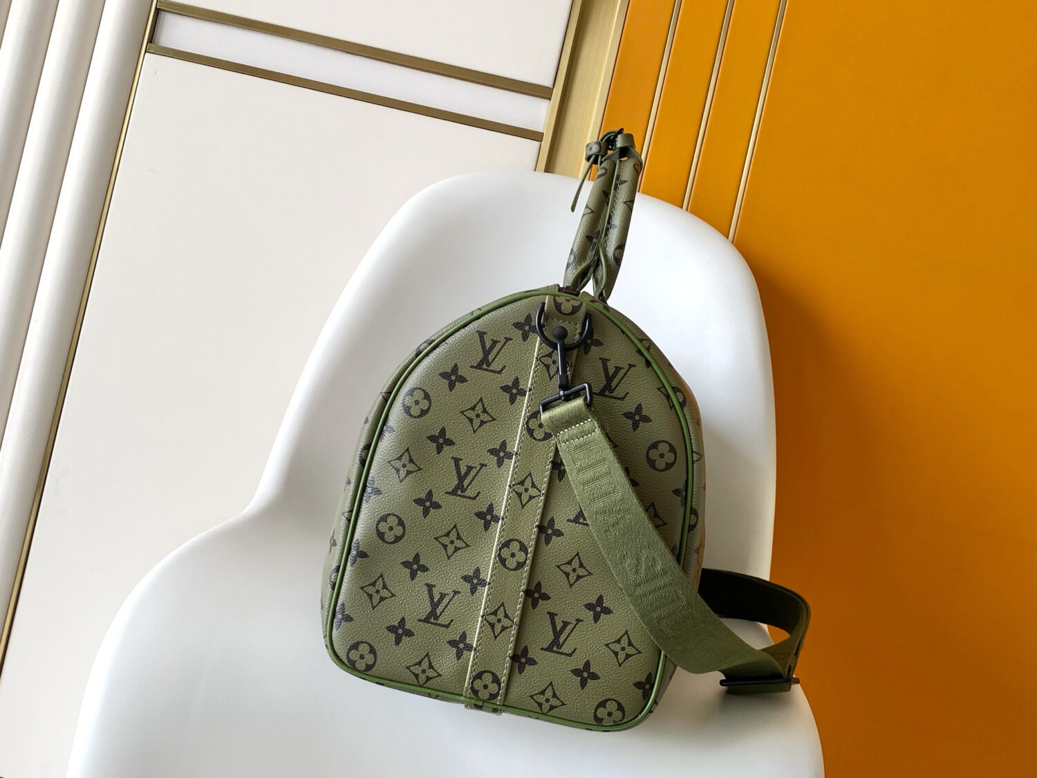 Louis Vuitton This Keepall Bandoulière 45 travel bag is part of the Monogram Tones collection.