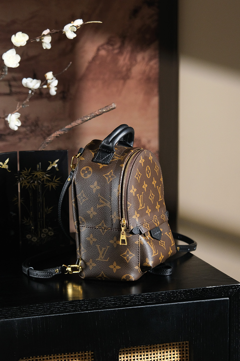 Louis Vuitton PALM SPRINGS Mini Backpack Series — "Chip" Diamond Pattern Code #M44873