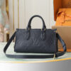 Louis Vuitton M23640 Deep Blue Embossed: This small OnTheGo handbag is crafted from Monogram Empreinte leather, embossed with the Giant Monogram pattern.
