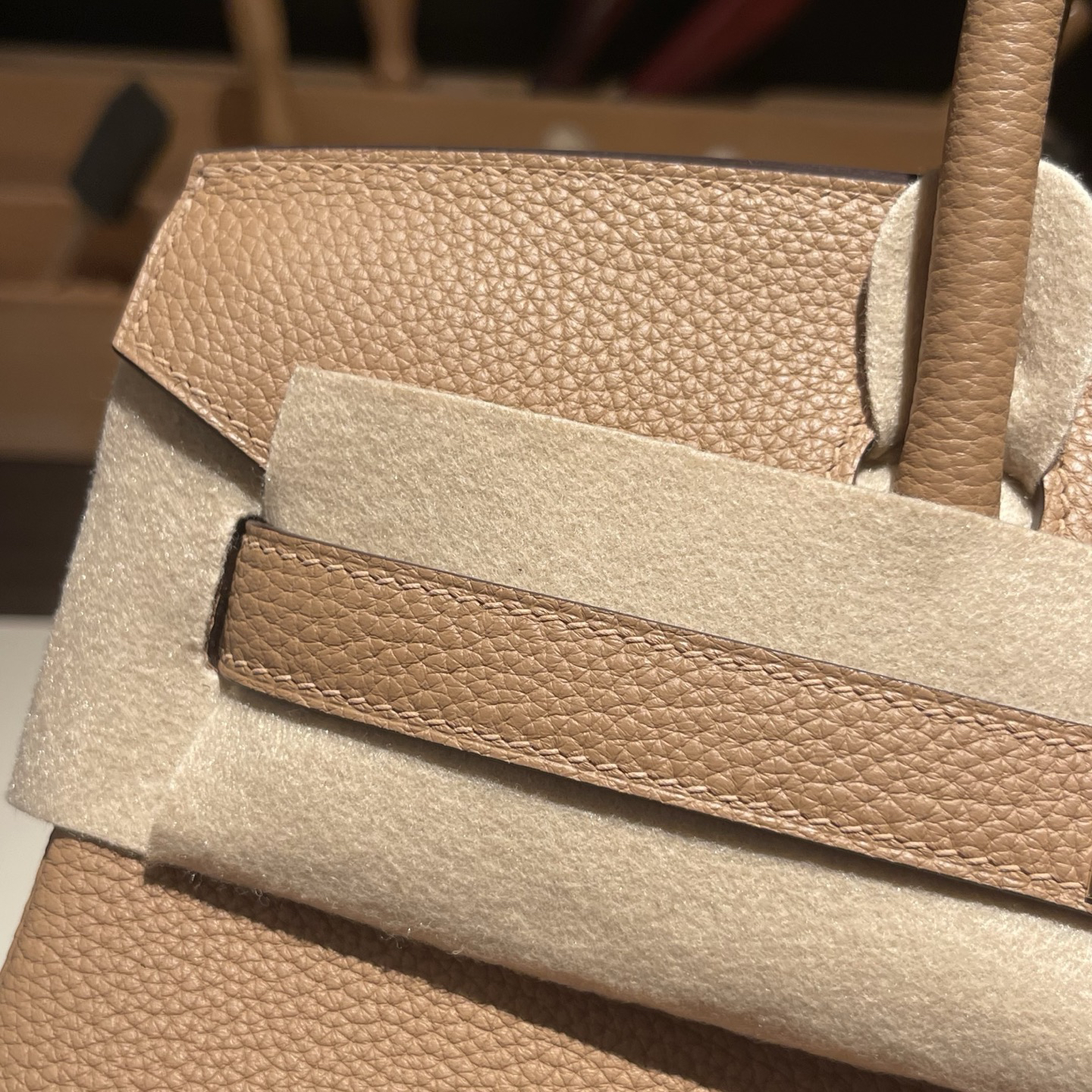 Birkin Platinum 30cm Togo Leather [Milk Tea Color] Gold Hardware