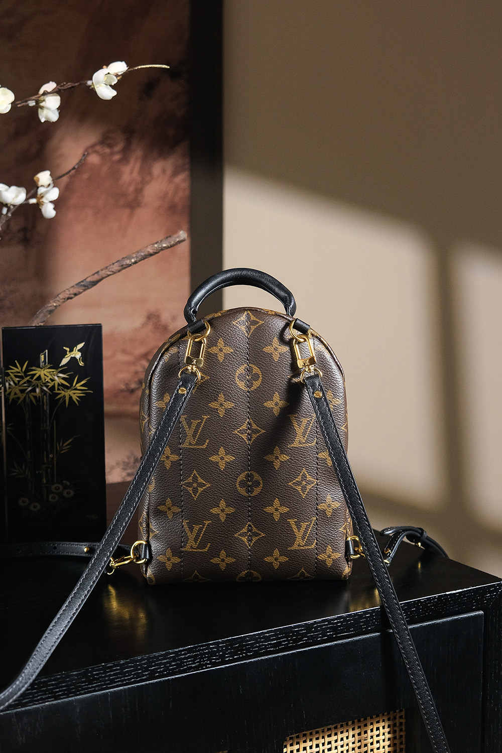 Louis Vuitton PALM SPRINGS Mini Backpack Series — "Chip" Diamond Pattern Code #M44873