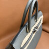 Birkin Platinum 25cm, original imported Togo leather, [Rainy Gray], silver hardware.