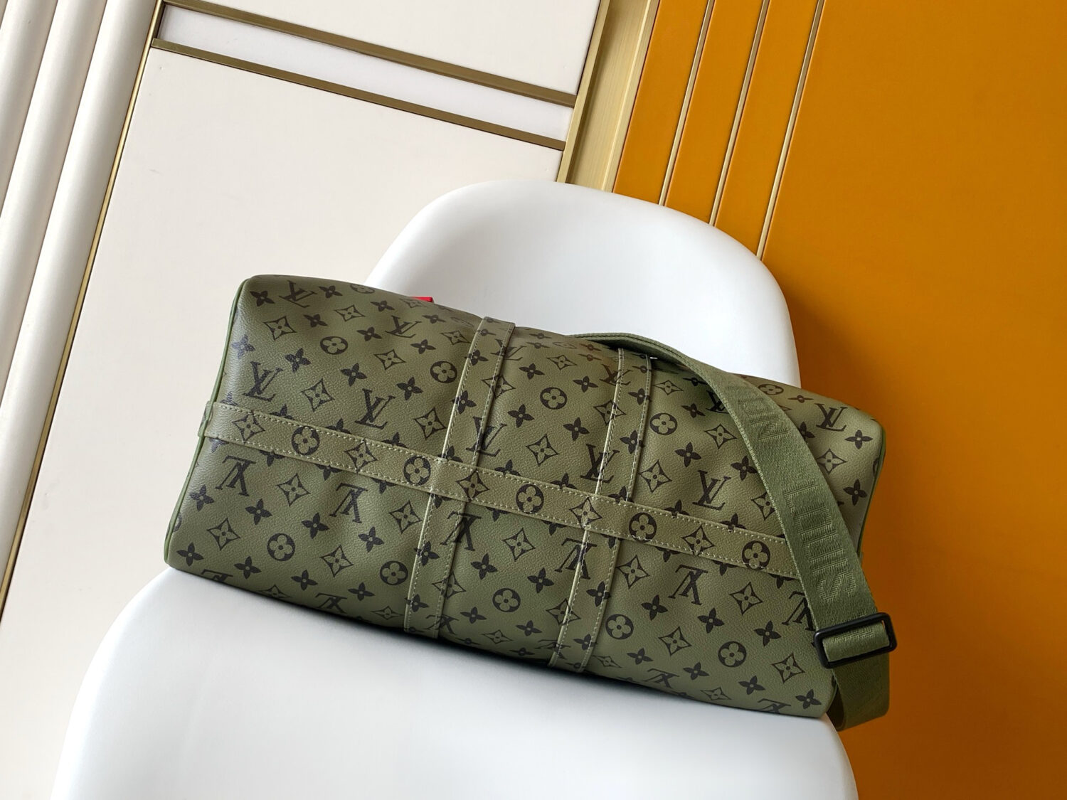 Louis Vuitton This Keepall Bandoulière 45 travel bag is part of the Monogram Tones collection.