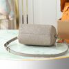 Louis Vuitton M59273 Grey — Full Leather Embossed Speedy "Pillow" Bag — Speedy Bandoulière 25 Handbag (M58947)