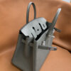 Birkin Platinum 25cm, original imported Togo leather, [Rainy Gray], silver hardware.
