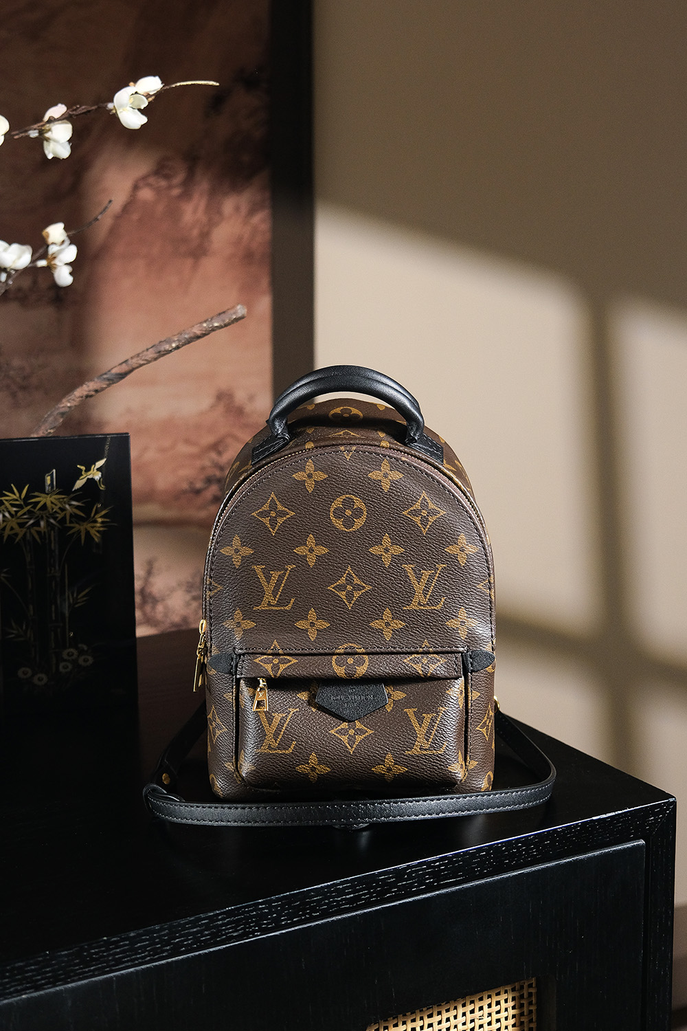 Louis Vuitton PALM SPRINGS Mini Backpack Series — "Chip" Diamond Pattern Code #M44873