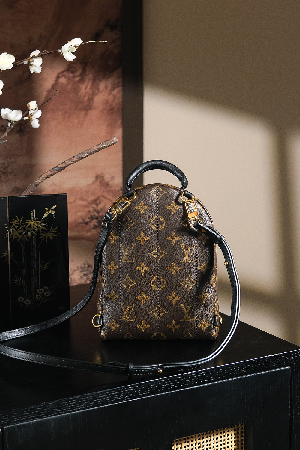 Louis Vuitton PALM SPRINGS Mini Backpack Series — "Chip" Diamond Pattern Code #M44873