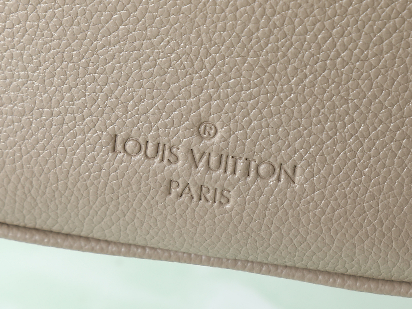 Louis Vuitton M59273 Grey — Full Leather Embossed Speedy "Pillow" Bag — Speedy Bandoulière 25 Handbag (M58947)