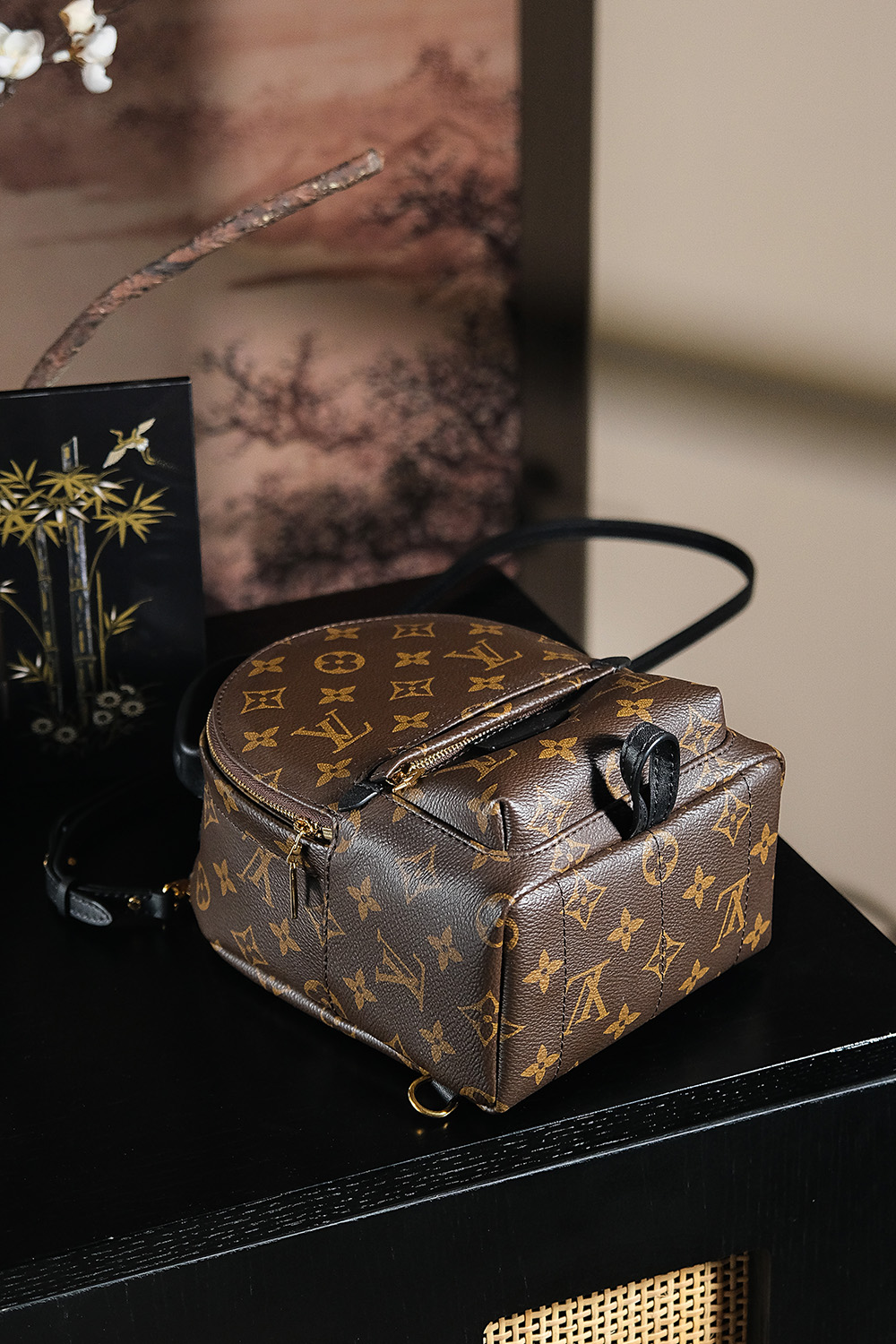 Louis Vuitton PALM SPRINGS Mini Backpack Series — "Chip" Diamond Pattern Code #M44873