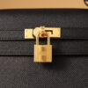Hermes Kelly bag, black, 25cm, with gold hardware.