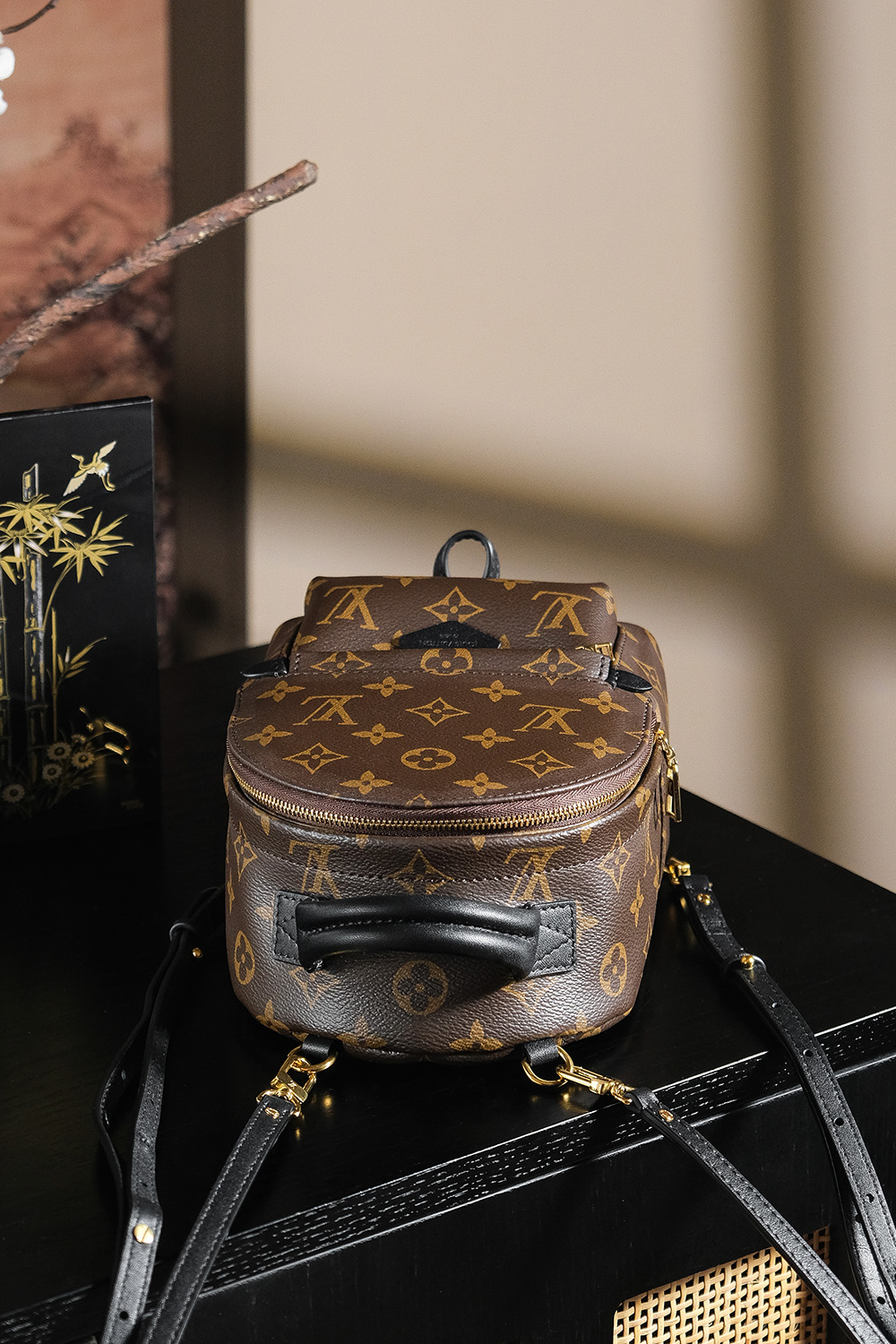 Louis Vuitton PALM SPRINGS Mini Backpack Series — "Chip" Diamond Pattern Code #M44873