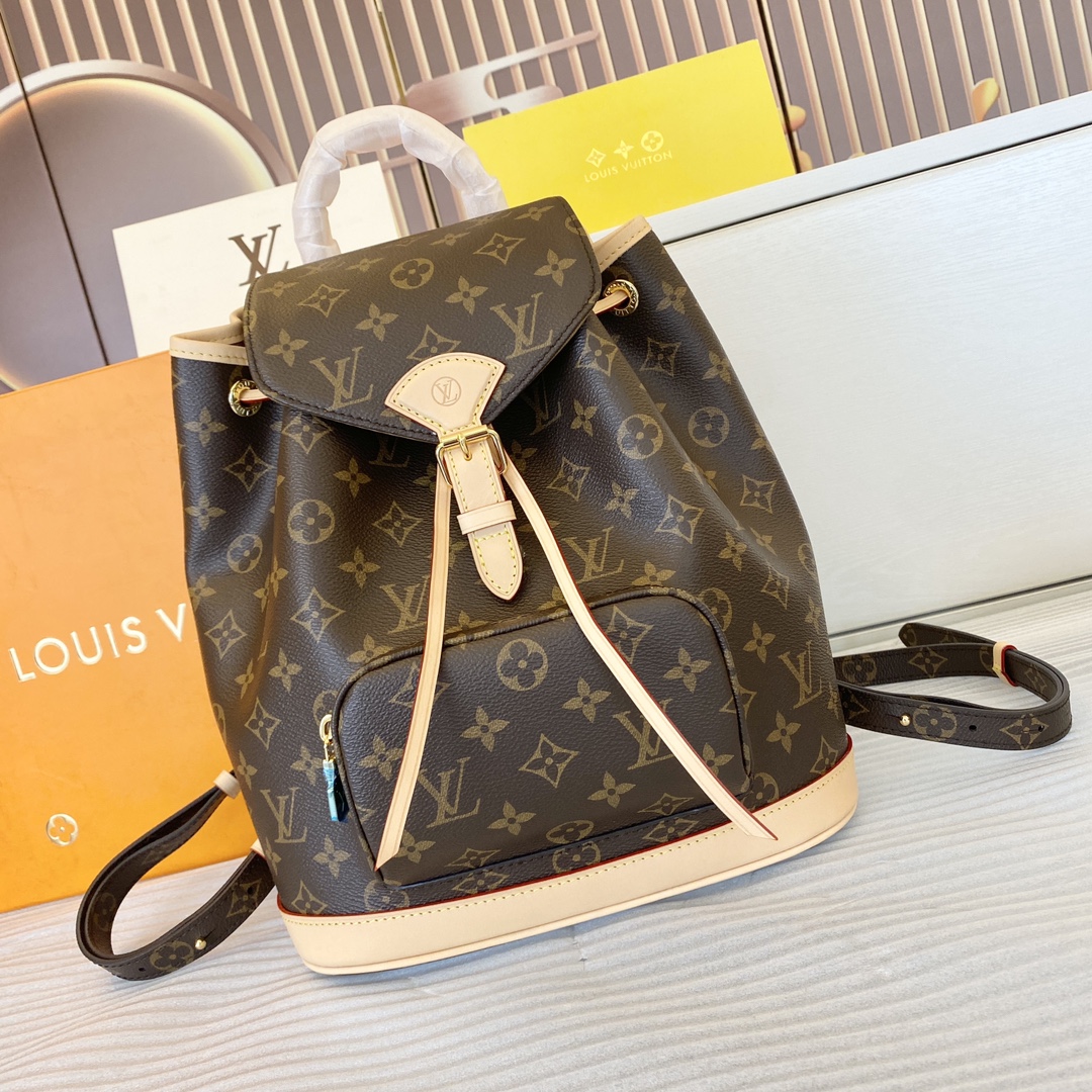 Louis Vuitton M11198 Monogram Canvas: This Montsouris backpack is made of Monogram canvas.