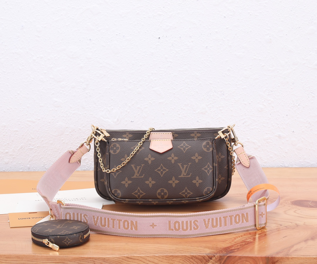 Louis Vuitton Multi Pochette Accessoires handbag collection; Pochette Accessoires clutch bag