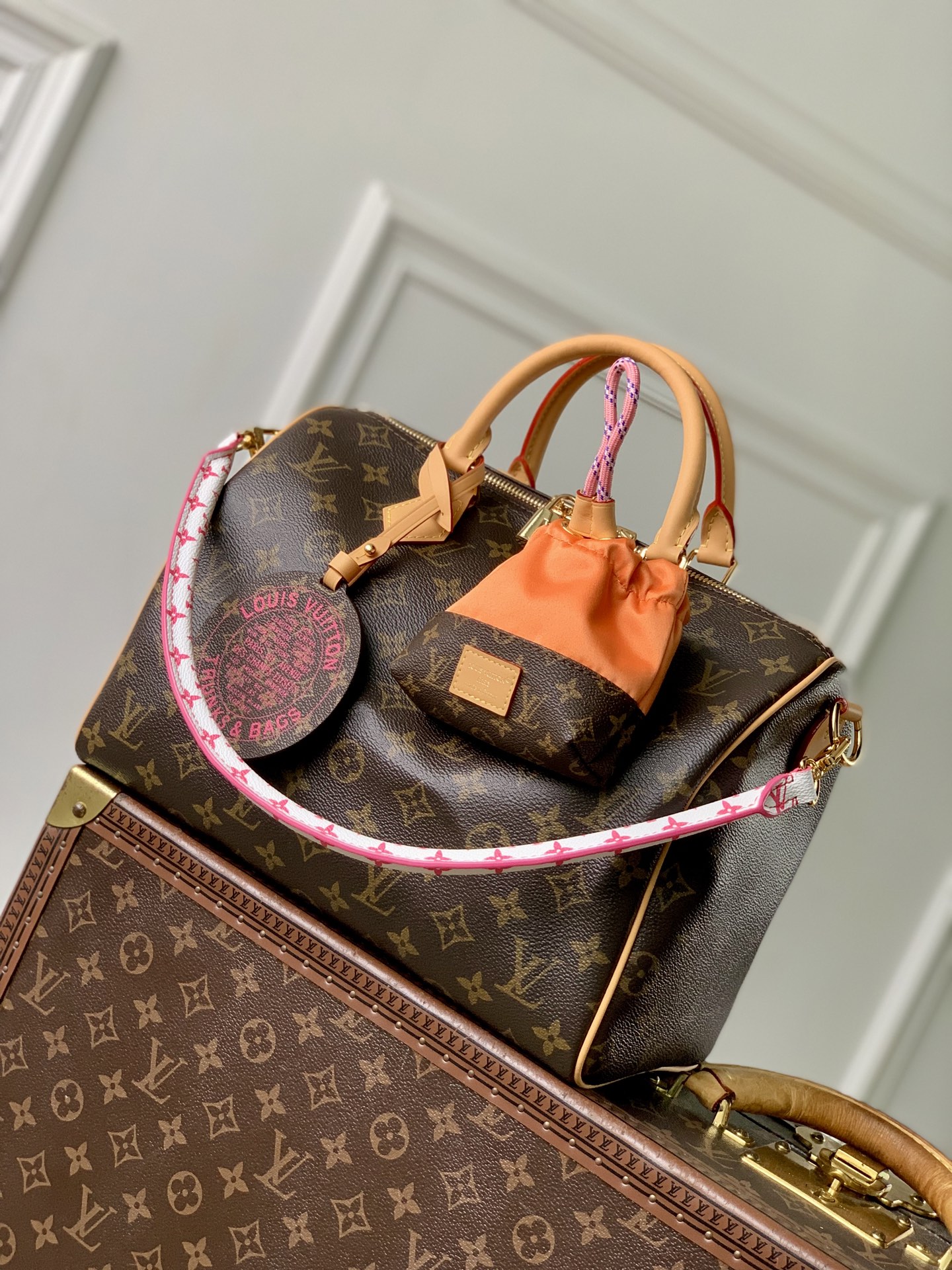 Louis Vuitton The M27512 Paris À Vélo collection reimagines the Speedy Soft 30 handbag with a sporty twist.