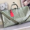 Louis Vuitton Keepall size 45 travel bag, style numbers 23962 and 23963, dyed in a pastel hue reminiscent of the rising sun.
