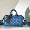 Louis Vuitton M46803 Blue Pillow Bag 🦍🦍 This Keepall Bandoulière 25 handbag is made of coated canvas.