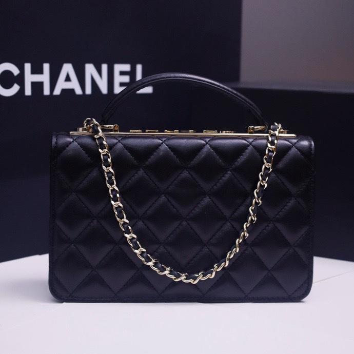 Chanel 25s handle with diamond embellishment