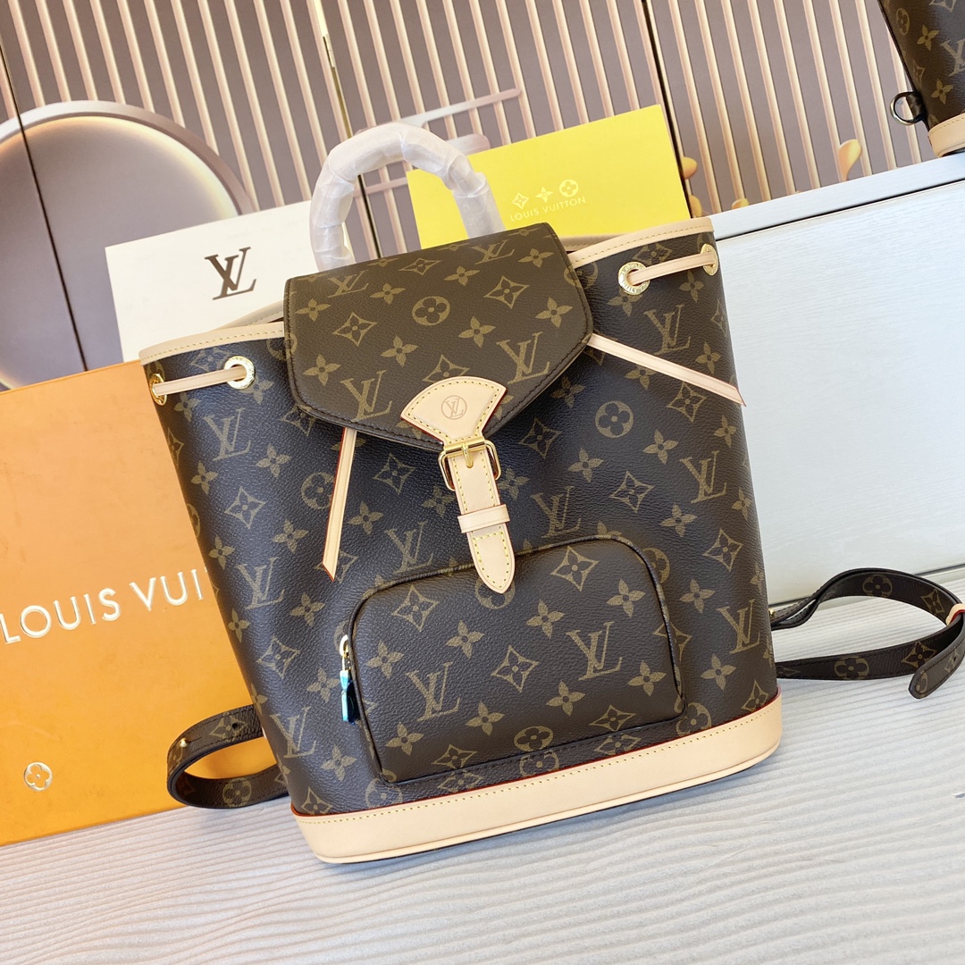 Louis Vuitton M11198 Monogram Canvas: This Montsouris backpack is made of Monogram canvas.