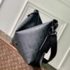 Louis Vuitton M27856 This Vagabond Hobo handbag is made of Monogram Midnight coated canvas with tonal calfskin leather trim.