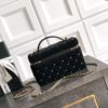 OHANEL 25k Black Velvet Diamond-Studded Crescent Bag