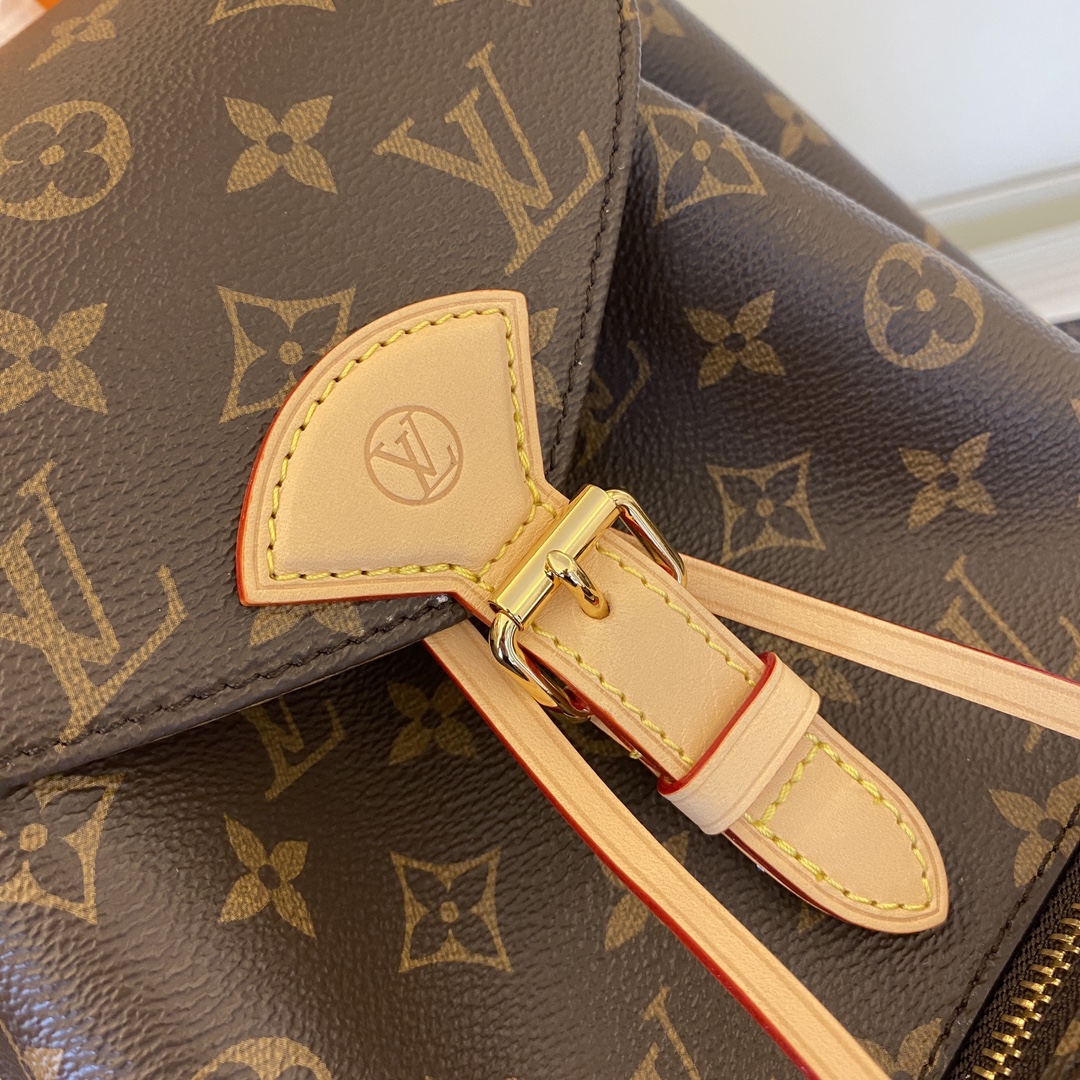 Louis Vuitton M11198 Monogram Canvas: This Montsouris backpack is made of Monogram canvas.