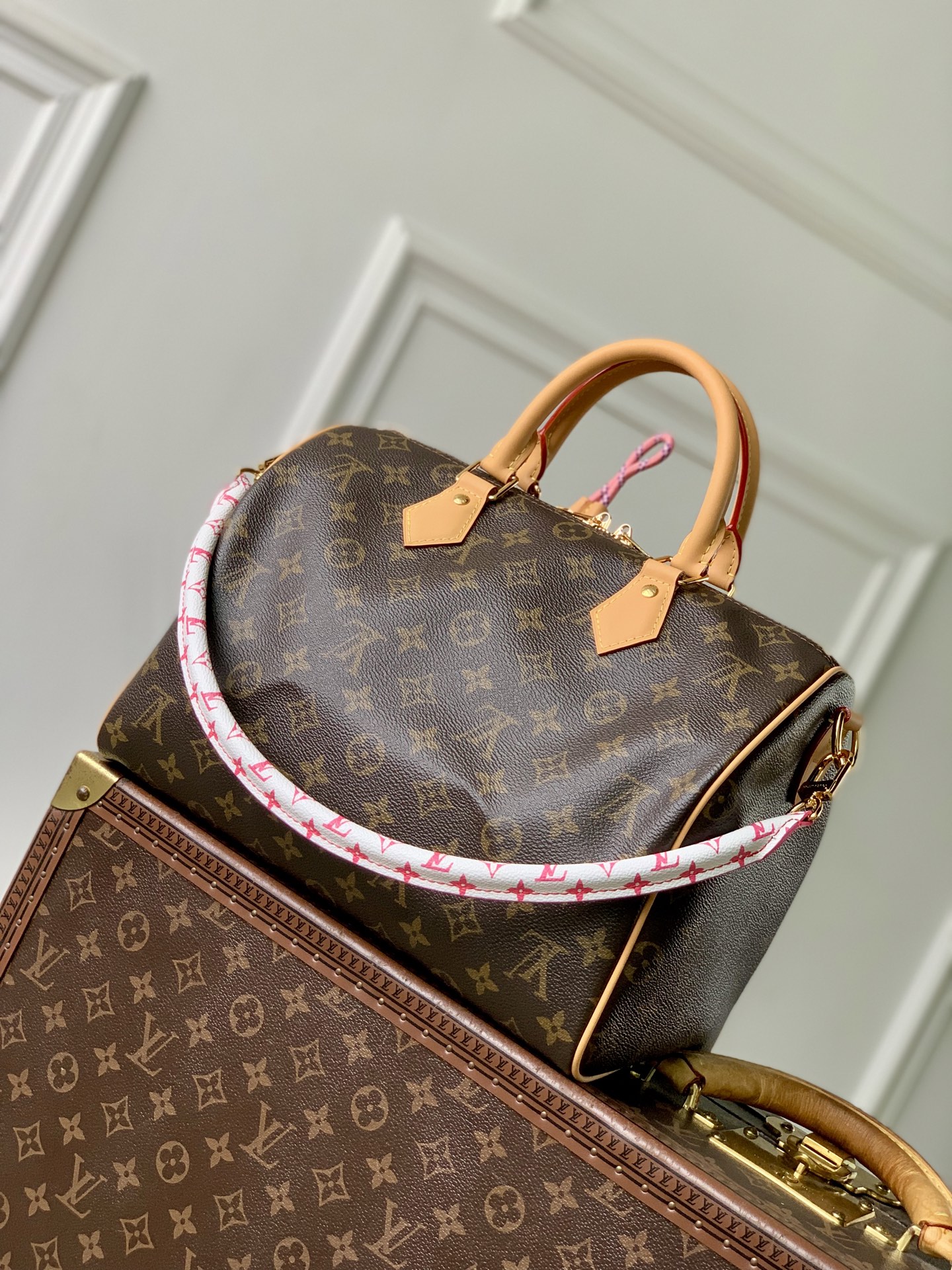 Louis Vuitton The M27512 Paris À Vélo collection reimagines the Speedy Soft 30 handbag with a sporty twist.