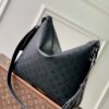 Louis Vuitton M27856 This Vagabond Hobo handbag is made of Monogram Midnight coated canvas with tonal calfskin leather trim.