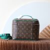 Louis Vuitton M12667 Green This Nice BB cosmetic bag is made from Monogram Macassar canvas.