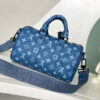 Louis Vuitton M46803 Blue Pillow Bag 🦍🦍 This Keepall Bandoulière 25 handbag is made of coated canvas.