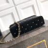 OHANEL 25k Black Velvet Diamond-Studded Crescent Bag