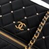OHANEL 25k Black Velvet Diamond-Studded Crescent Bag