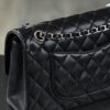 Classic Flap, Medium, Black and Silver, Authenticated Version 👜