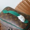 Louis Vuitton M12667 Green This Nice BB cosmetic bag is made from Monogram Macassar canvas.