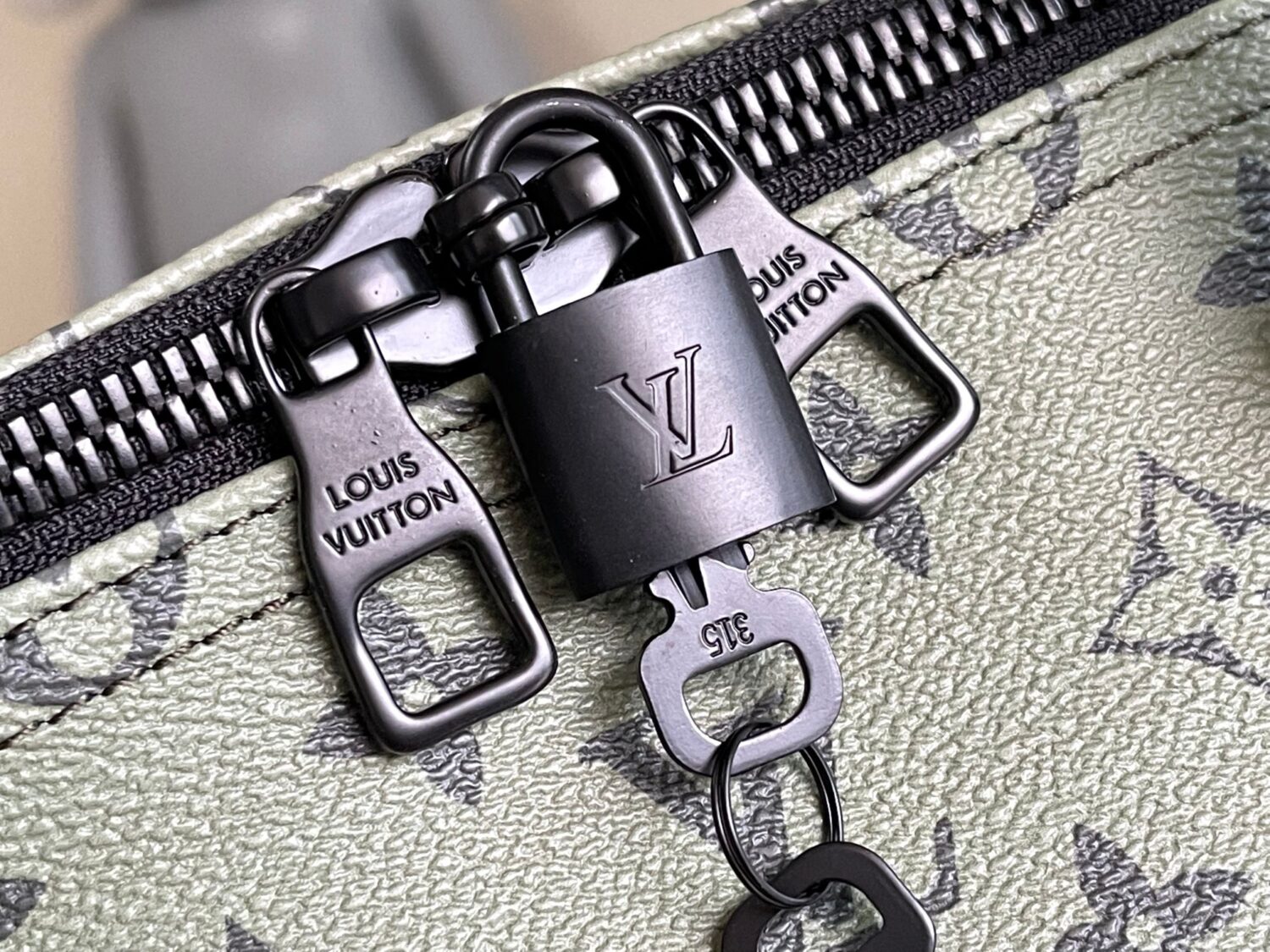 Louis Vuitton Keepall size 45 travel bag, style numbers 23962 and 23963, dyed in a pastel hue reminiscent of the rising sun.