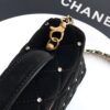 OHANEL 25k Black Velvet Diamond-Studded Crescent Bag