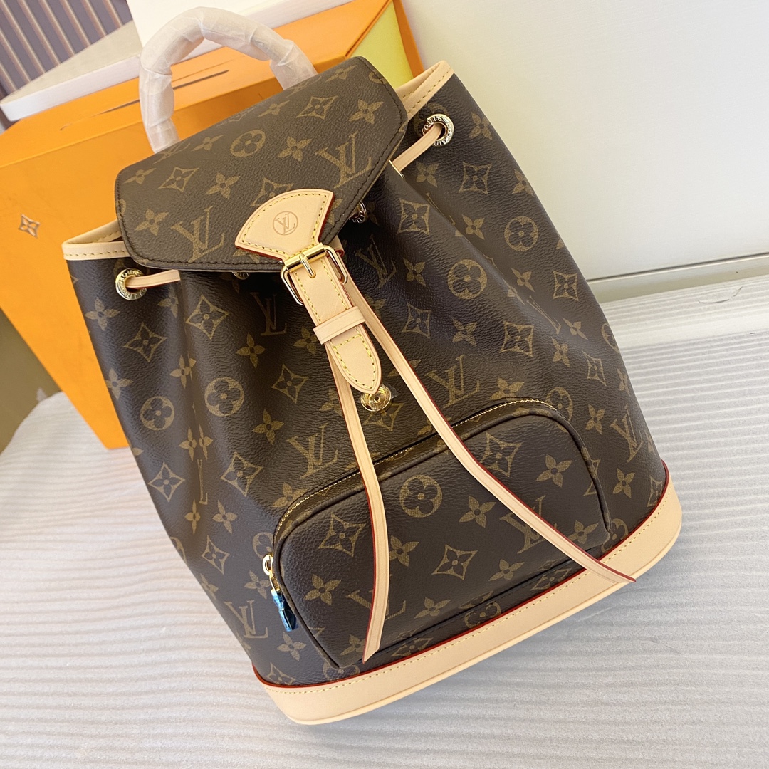 Louis Vuitton M11198 Monogram Canvas: This Montsouris backpack is made of Monogram canvas.