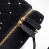 OHANEL 25k Black Velvet Diamond-Studded Crescent Bag