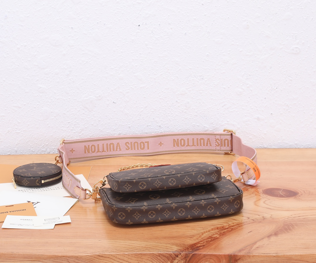 Louis Vuitton Multi Pochette Accessoires handbag collection; Pochette Accessoires clutch bag