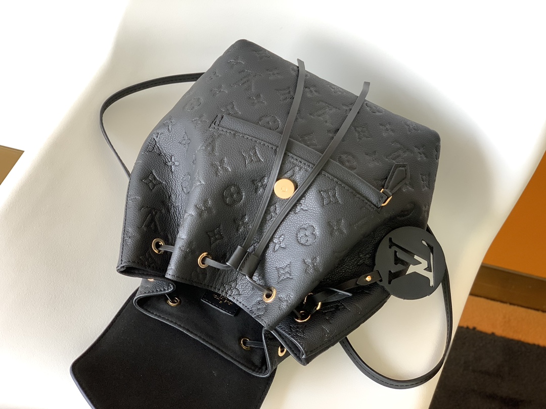 Louis Vuitton The Montsouris backpack, originally launched in 1994, is now being worn by the M45205 (black) and M45410 (grey) models.