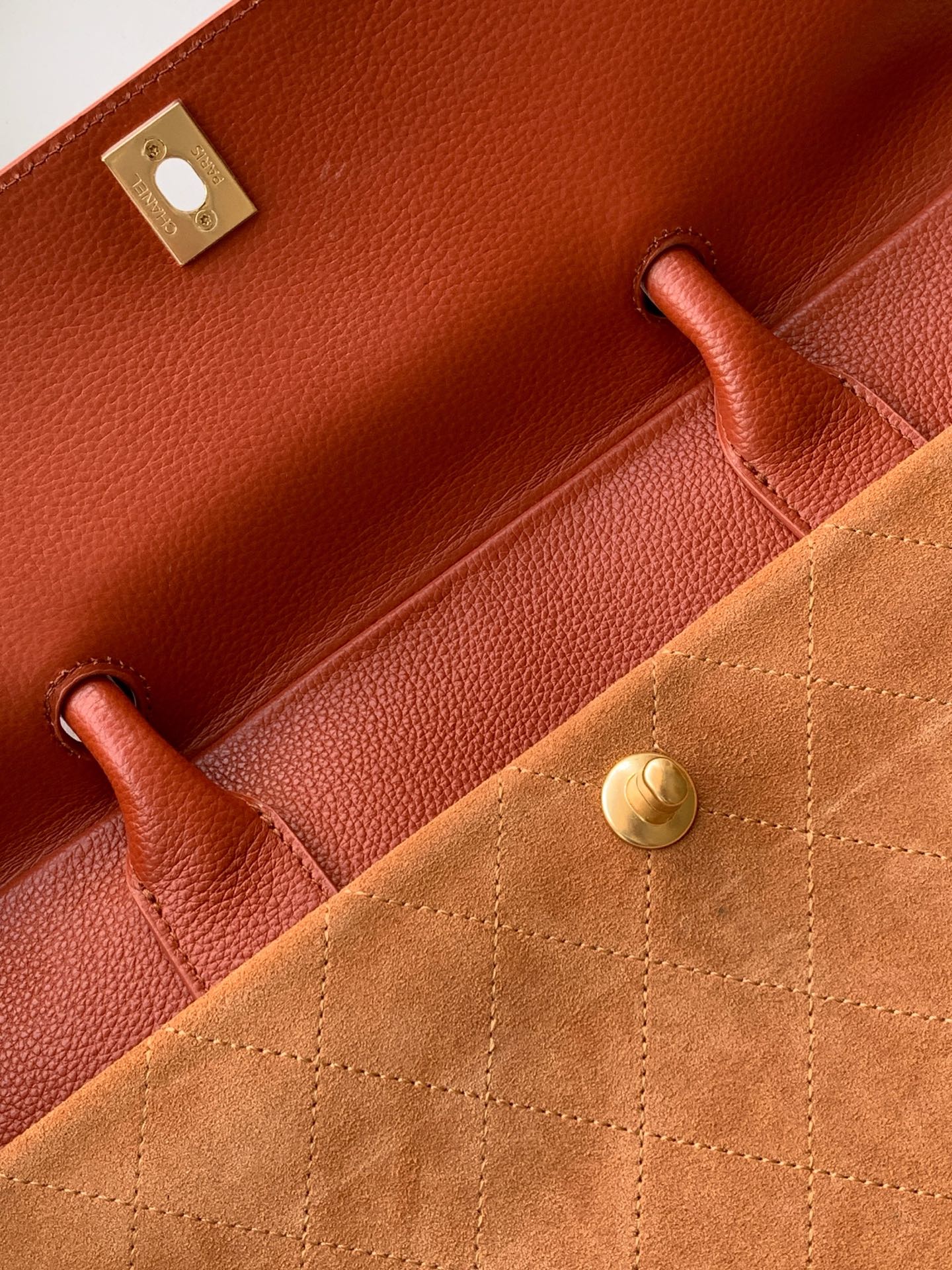 OHANEL 🚩🚩🚩 2026 Spring/Summer Suede Boston Bag ✈ Shopping Bag 26ss