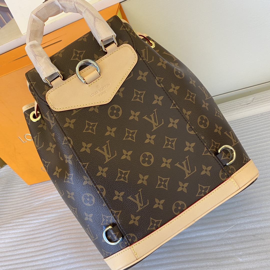 Louis Vuitton M11198 Monogram Canvas: This Montsouris backpack is made of Monogram canvas.