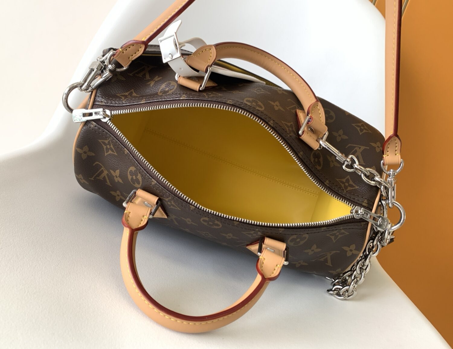 Louis Vuitton The Speedy Soft 30 Boho handbag is made from classic Monogram coated canvas.