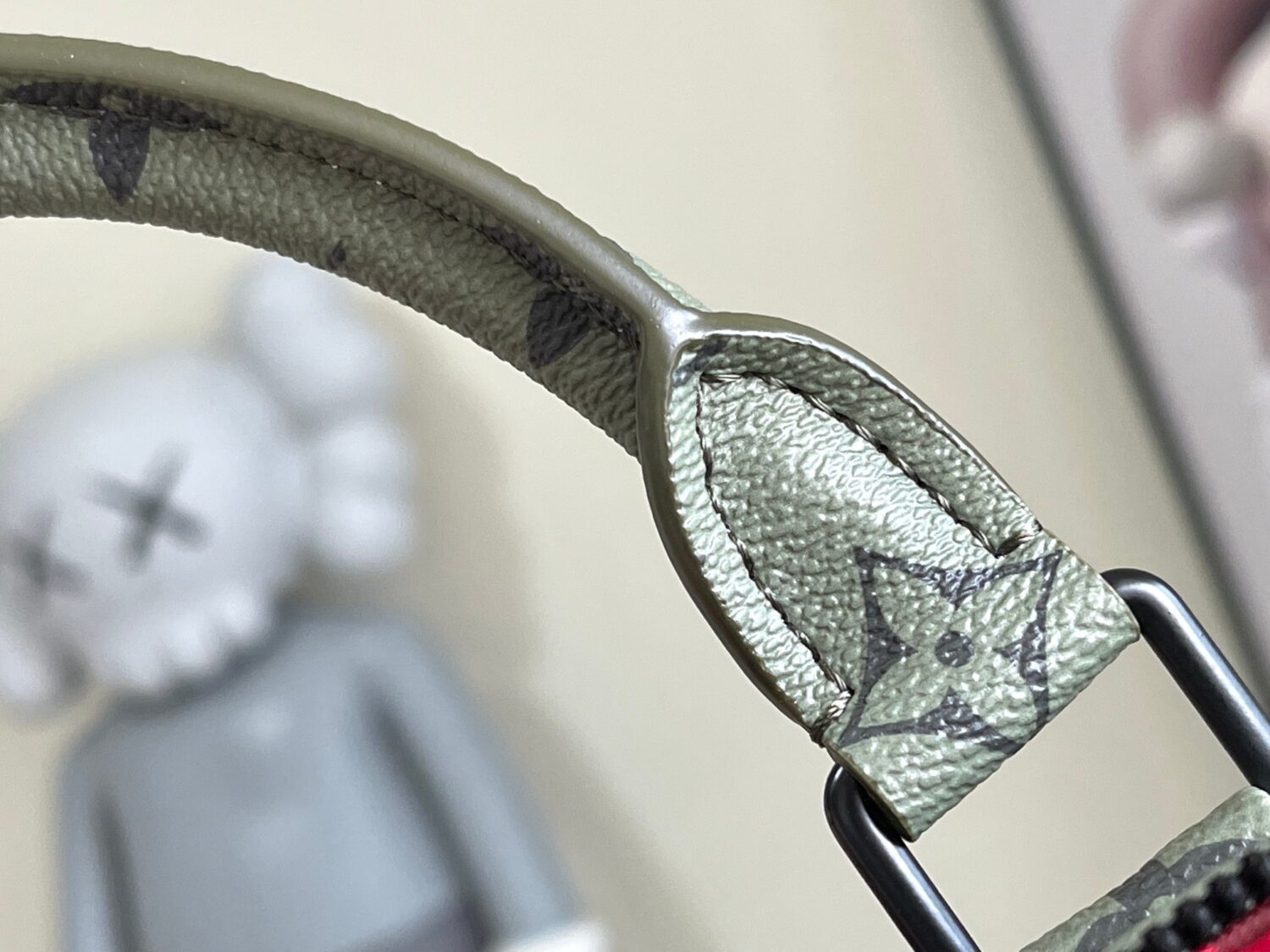 Louis Vuitton Keepall size 45 travel bag, style numbers 23962 and 23963, dyed in a pastel hue reminiscent of the rising sun.